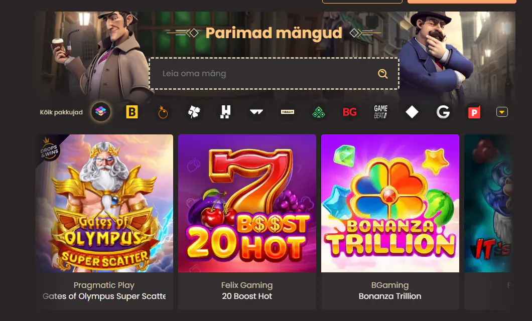 National Casino parimad mängud: mängude otsing, tootjate filter ja slotid