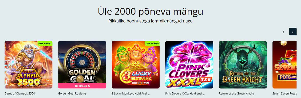 Nutzi kasiino mänguvalik: uute ja jackpotiga mängude rida koos nimega